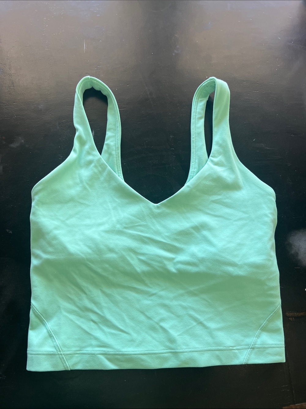 lululemon athletica light green active bra top.  Size 2.